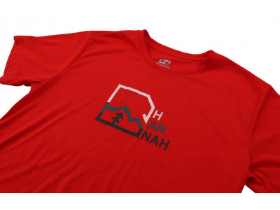 Mens mountain & trekking T-shirt, S/S BITE cherry tomato (print 1)