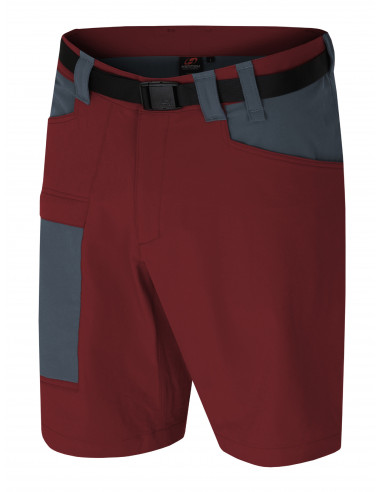 Mens mountain & trekking shorts VERNE sun-dried tomato/dark slate