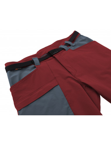 Mens mountain & trekking shorts VERNE sun-dried tomato/dark slate