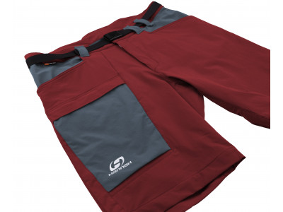 Mens mountain & trekking shorts VERNE sun-dried tomato/dark slate