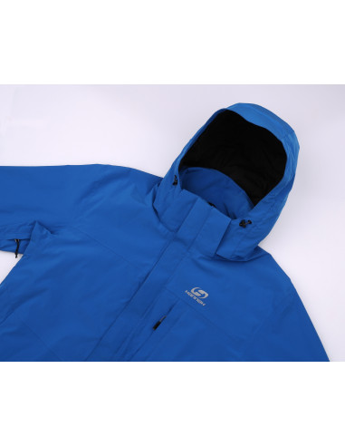 Ūdensnecaurlaidīga vīriešu jaka pārgājieniem NICKHIL nirēju zila