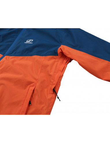 Ūdensnoturīga vīriešu jaka pārgājieniem FELDER II marokas zila / dedzināti oranža