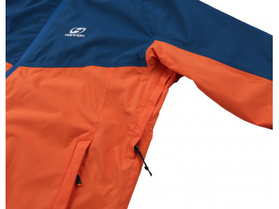 Ūdensnoturīga vīriešu jaka pārgājieniem FELDER II marokas zila / dedzināti oranža