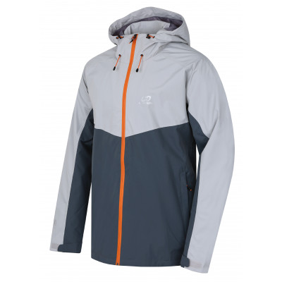 Ūdensnoturīga vīriešu jaka pārgājieniem FELDER II violeti pelēka / balzāma zaļa