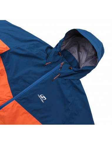 Ūdensnoturīga vīriešu jaka pārgājieniem FELDER II marokas zila / dedzināti oranža