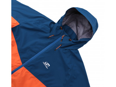 Ūdensnoturīga vīriešu jaka pārgājieniem FELDER II marokas zila / dedzināti oranža