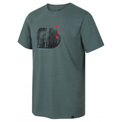 Mens city T-shirt, S/S ARVENS dark forest mel