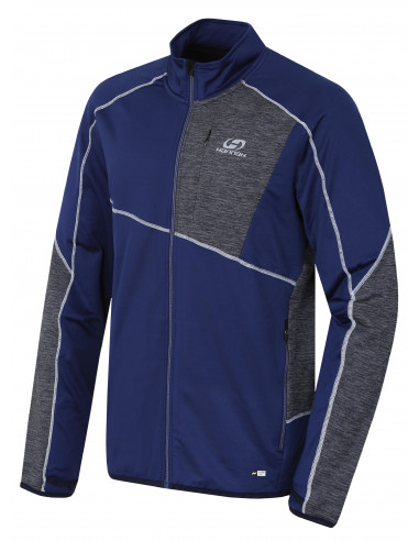 Mens active sweatshirt MADDOX twilight blue/light gray mel