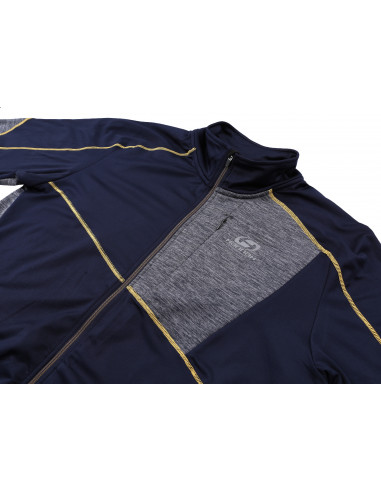 Mens active sweatshirt MADDOX night sky/light gray mel