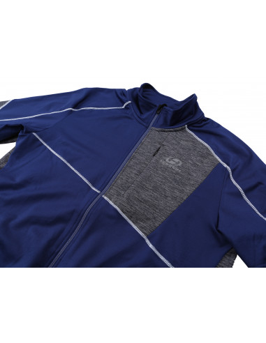 Mens active sweatshirt MADDOX twilight blue/light gray mel