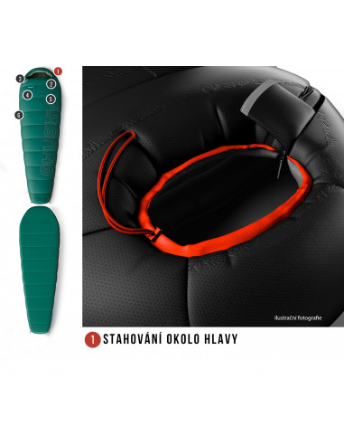 Spacák řady Ultralight  Musset -3°C zelená