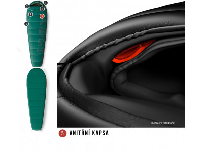 Spacák řady Ultralight  Musset -3°C zelená