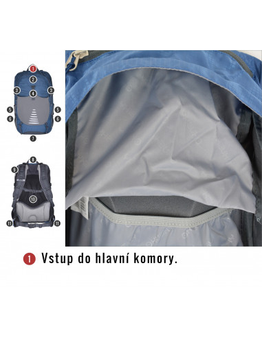 Batoh Turistika / Cyklo   Skid 26l modrá