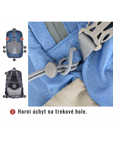 Batoh Turistika / Cyklo   Skid 26l modrá