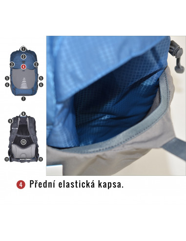 Batoh Turistika / Cyklo   Skid 26l modrá