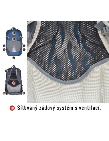 Batoh Turistika / Cyklo   Skid 26l modrá