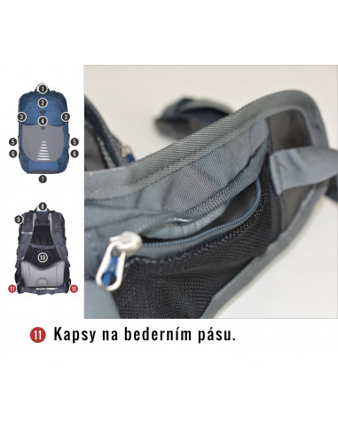 Batoh Turistika / Cyklo   Skid 26l modrá
