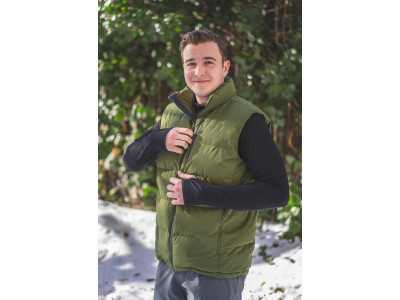 Pánská péřová vesta   Deep M tm. zelená