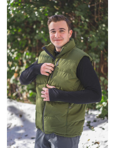 Pánská péřová vesta   Deep M cihlová