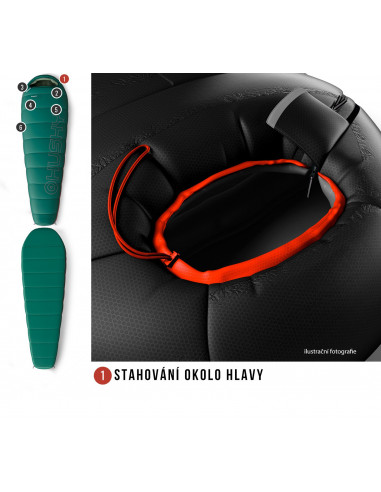 Spacák řady Ultralight  Musset Short -3°C zelená