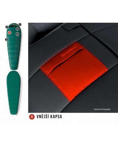 Spacák řady Ultralight  Musset Short -3°C zelená