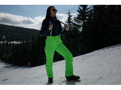 Dámské lyžařské kalhoty  Mitaly L neonově zelená