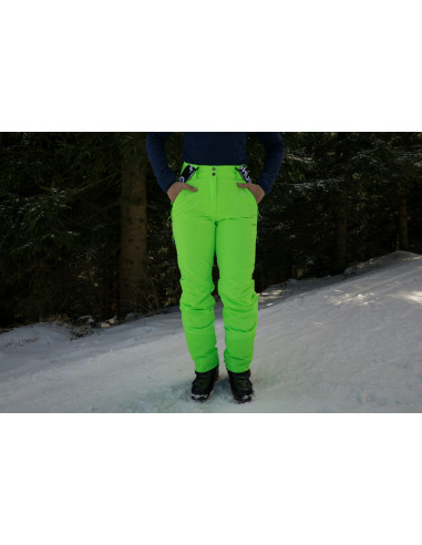 Dámské lyžařské kalhoty  Mitaly L neonově zelená