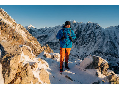 Pánská lyžařská bunda   Montry M výrazná cihlová