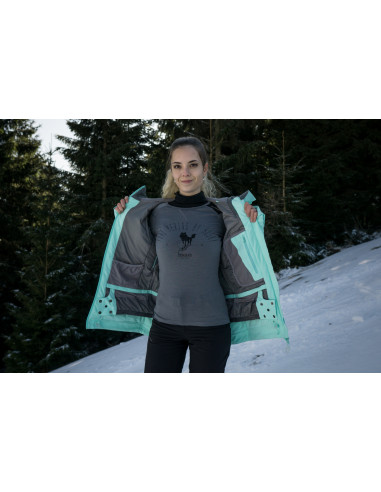 Dámská lyžařská plněná bunda   Gambola L purpurová