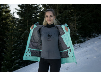 Dámská lyžařská plněná bunda   Gambola L sv. tyrkysová