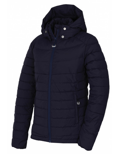 Dámská péřová bunda   Donnie L tm. modrofialová