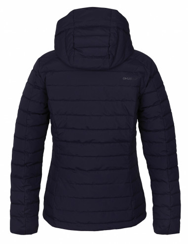 Dámská péřová bunda   Donnie L tm. modrofialová