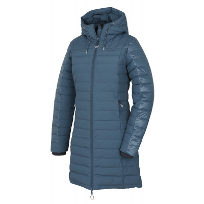 Dámský péřový kabátek   Daili L tm. šedomodrá