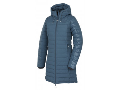 Dámský péřový kabátek   Daili L tm. šedomodrá