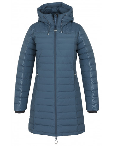 Dámský péřový kabátek   Daili L tm. šedomodrá