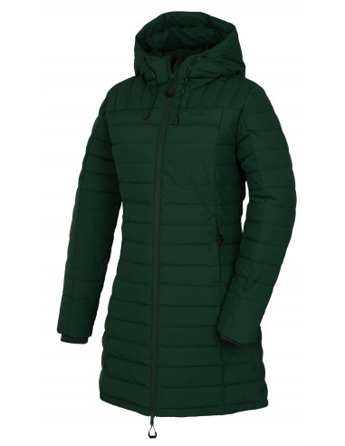 Dámský péřový kabátek   Daili L tm. zelená