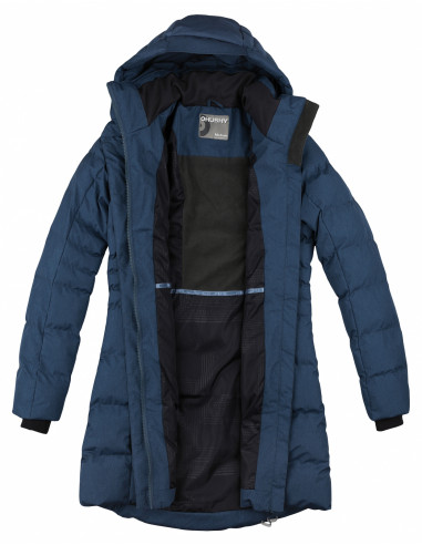 Dámský hardshell plněný kabátek   Normy L tm. šedomodrá