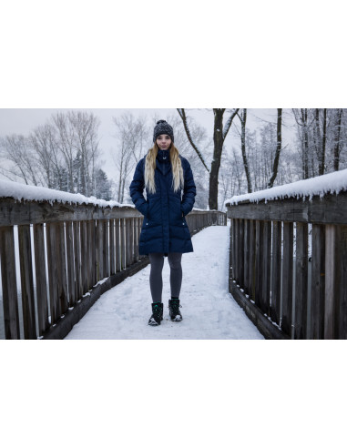 Dámský hardshell plněný kabátek   Normy L tm. šedomodrá