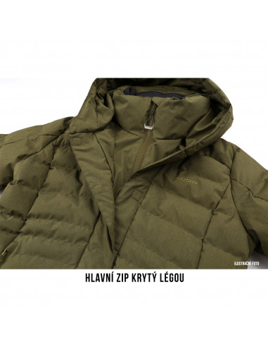 Dámský hardshell plněný kabátek   Normy L tm. khaki