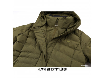 Dámský hardshell plněný kabátek   Normy L tm. khaki