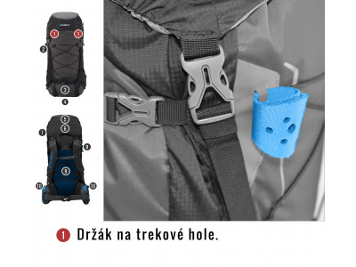 Batoh Ultralight   Ribon 60l vínová