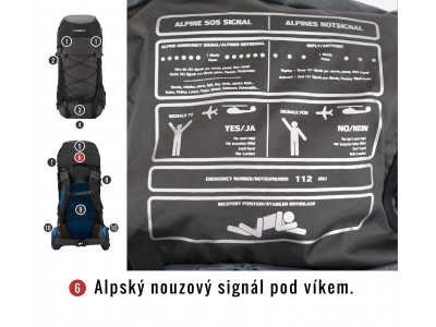 Batoh Ultralight   Ribon 60l vínová