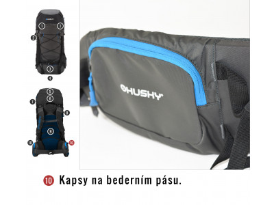 Batoh Ultralight   Ribon 60l vínová