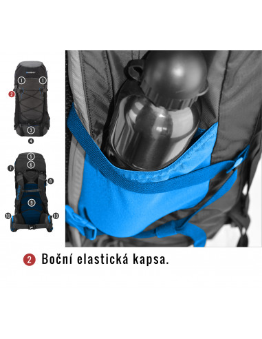 Batoh Ultralight   Ribon 60l modrá