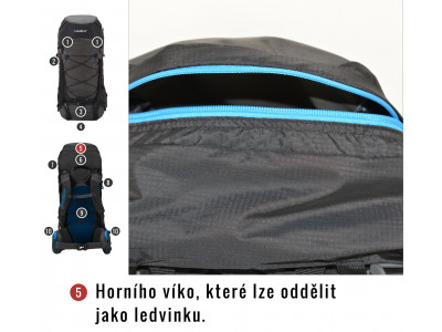 Batoh Ultralight   Ribon 60l modrá
