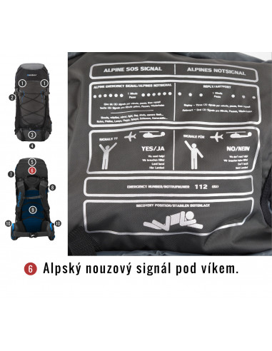 Batoh Ultralight   Ribon 60l modrá