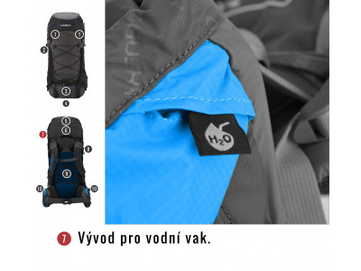 Batoh Ultralight   Ribon 60l černá