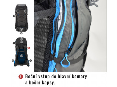 Batoh Ultralight   Ribon 60l černá