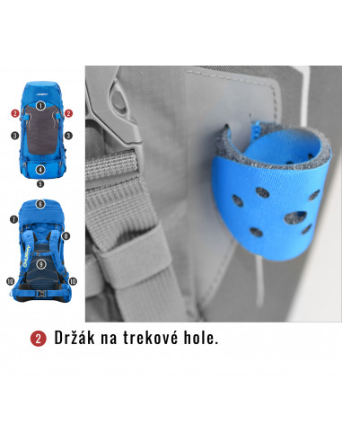 Batoh Ultralight   Rony 50l vínová