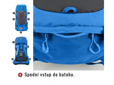 Batoh Ultralight   Rony 50l vínová